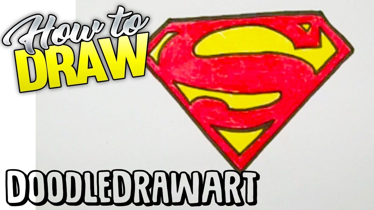 1280x720 Drawing How To Draw The Superman Logo - Superman Symbol Drawing