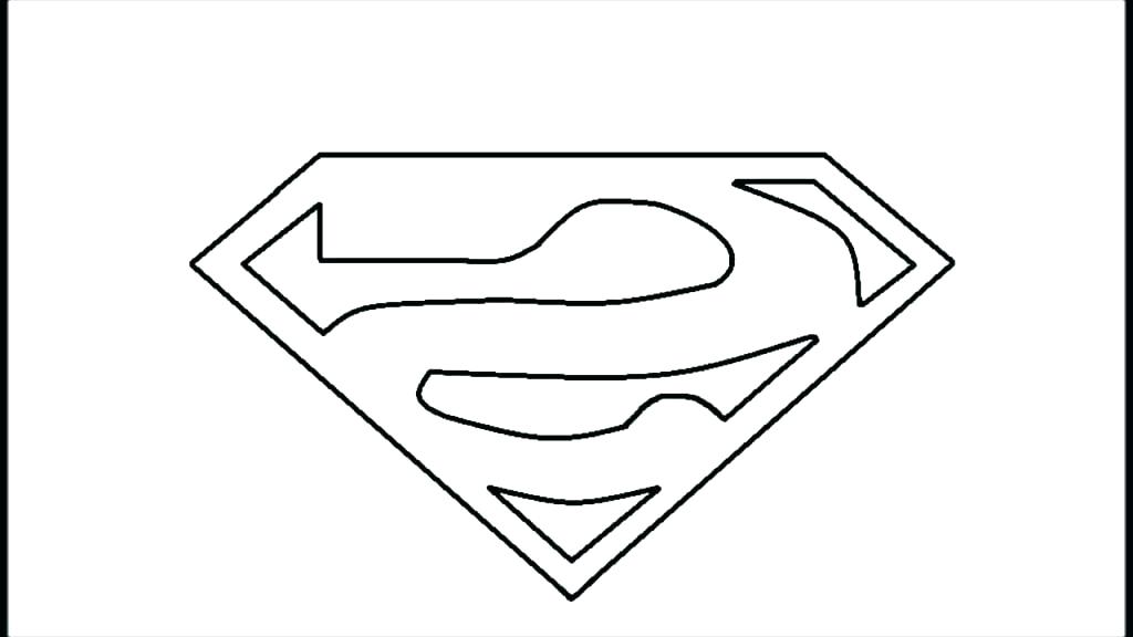 1024x576 free superman symbol outline download free clip art free clip art - Superman Symbol Drawing