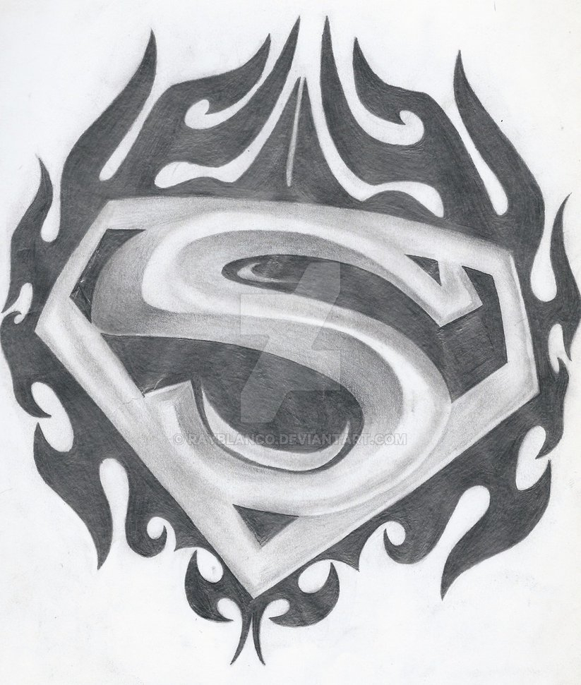 823x971 superman logo drawing tribal superman symbol - Superman Symbol Drawing