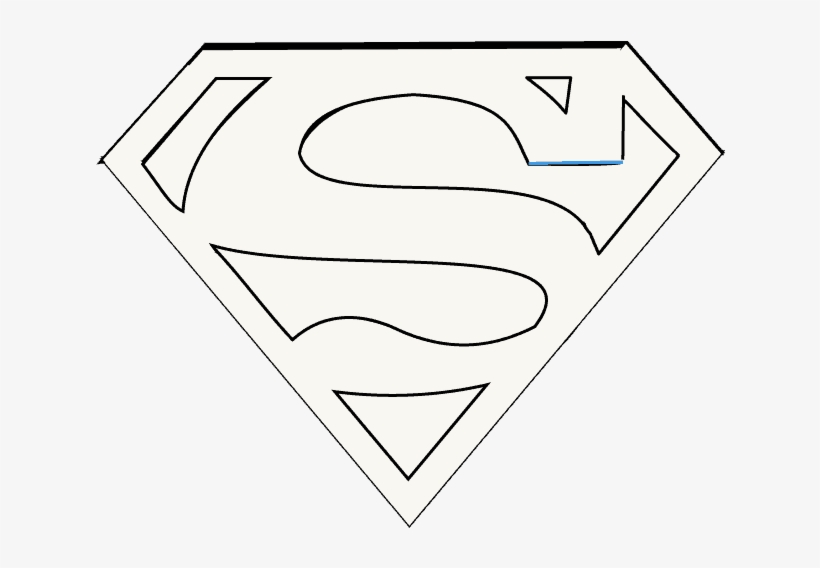 820x568 Superman Logo Picture Freeuse Library - Superman Symbol Drawing