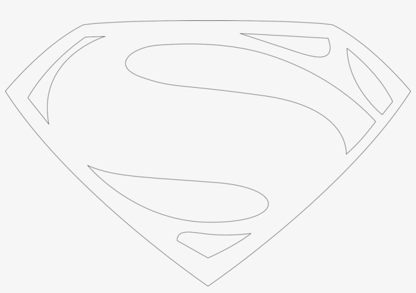 820x578 Superman Man Of Steel Logo Drawing - Superman Symbol Drawing