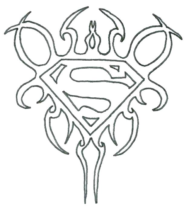 618x699 superman symbol coloring pages superman logo coloring pages how - Superman Symbol Drawing