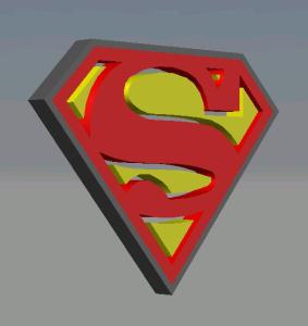 283x300 Superman Logo In Autocad Download Cad Free - Superman Symbol Drawing