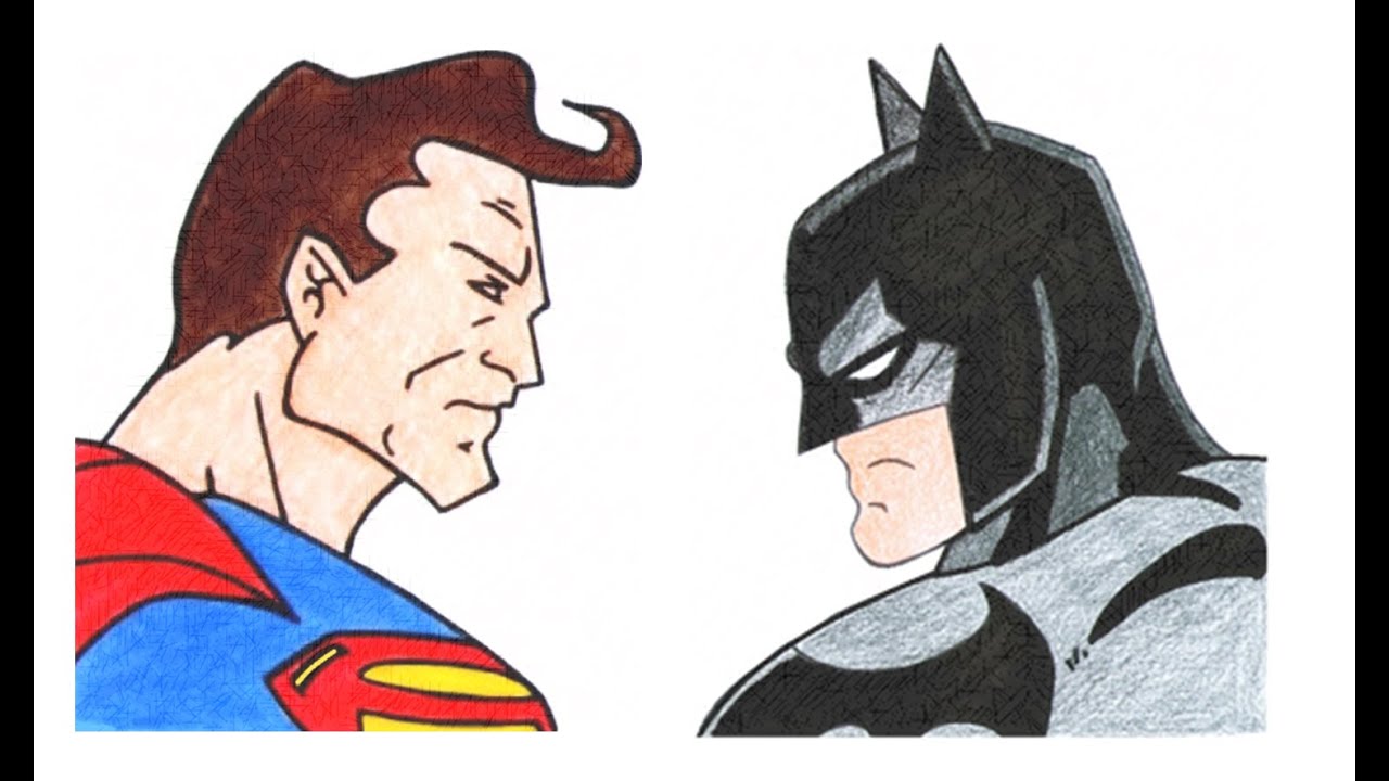 Superman Vs Batman Drawing at PaintingValley.com | Explore collection ...