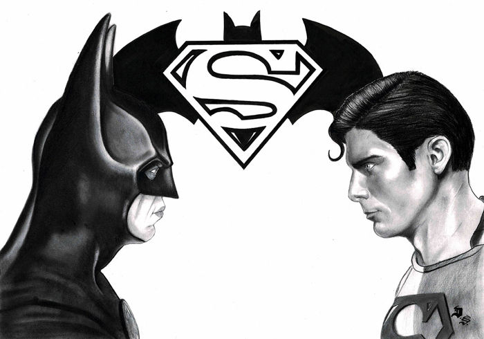 700x490 Septiembre, Diego - Superman Vs Batman Drawing