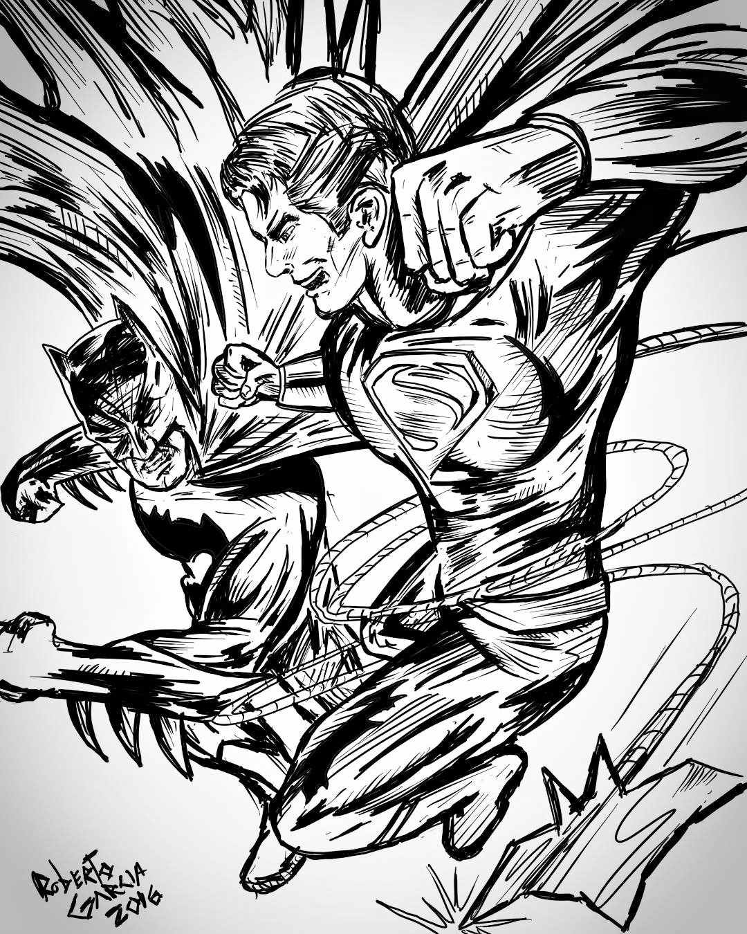 1080x1350 Superman Vs Batman Sketch - Superman Vs Batman Drawing