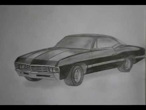480x360 drawing chevrolet impala autozeichnung supernatural - Supernatural Impala Drawing