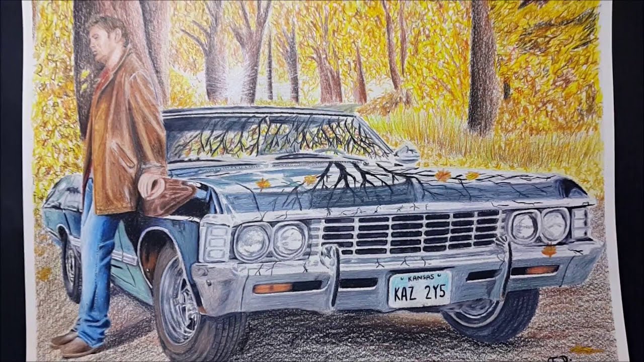 1280x720 how to draw dean winchester with impala supernatural - Supernatural Impala Drawing