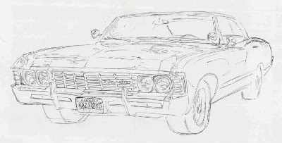 400x203 impala drawing - Supernatural Impala Drawing