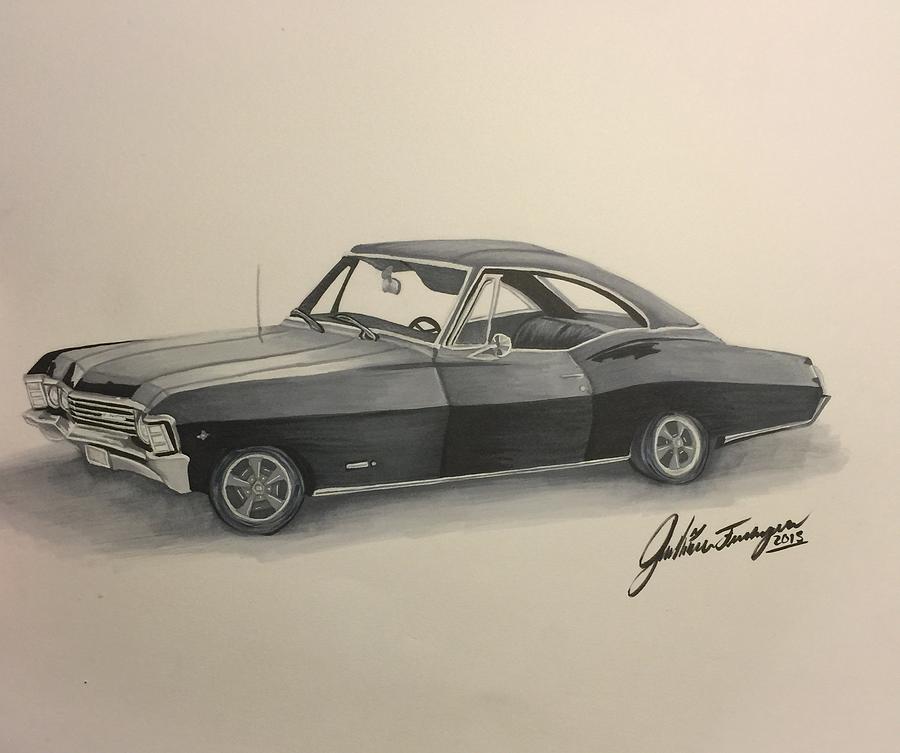900x753 supernatural impala drawing - Supernatural Impala Drawing