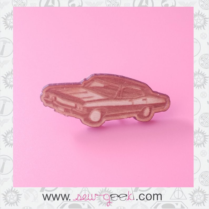 794x794 wooden supernatural impala lapel pin etsy - Supernatural Impala Drawing