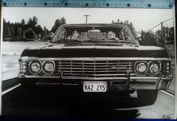 365x250 chevrolet impala supernatural drawing - Supernatural Impala Drawing