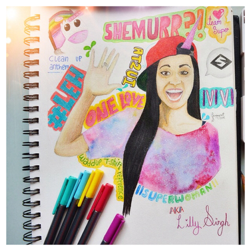 500x500 superwoman drawing done - Superwoman Drawing