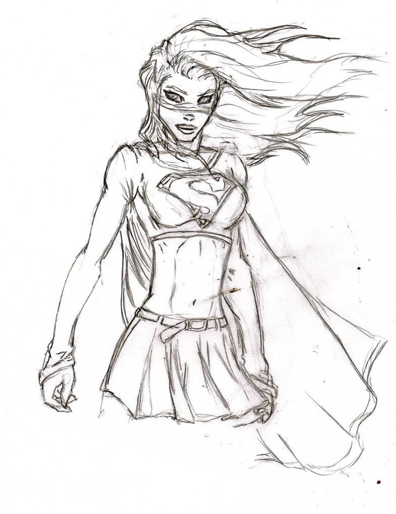 785x1017 superwoman drawing kent for free download - Superwoman Drawing