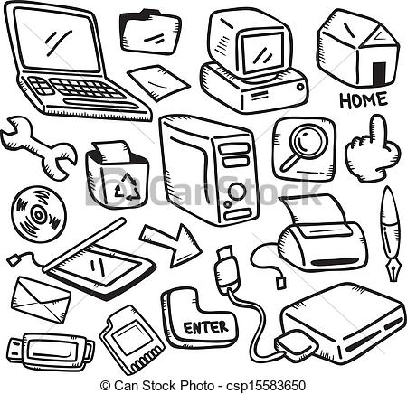 450x436 Office Supply Doodle - Supply Drawing