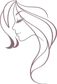 236x344 Woman Profile Head Silhouette - Supply Drawing