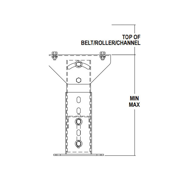 600x600 Hytrol Ms Type Support - Support Drawing