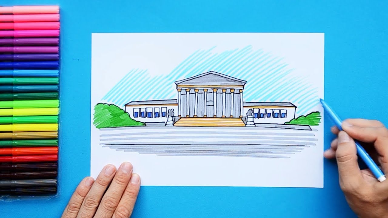 1280x720 how to draw united states supreme court - Supreme Court Drawing