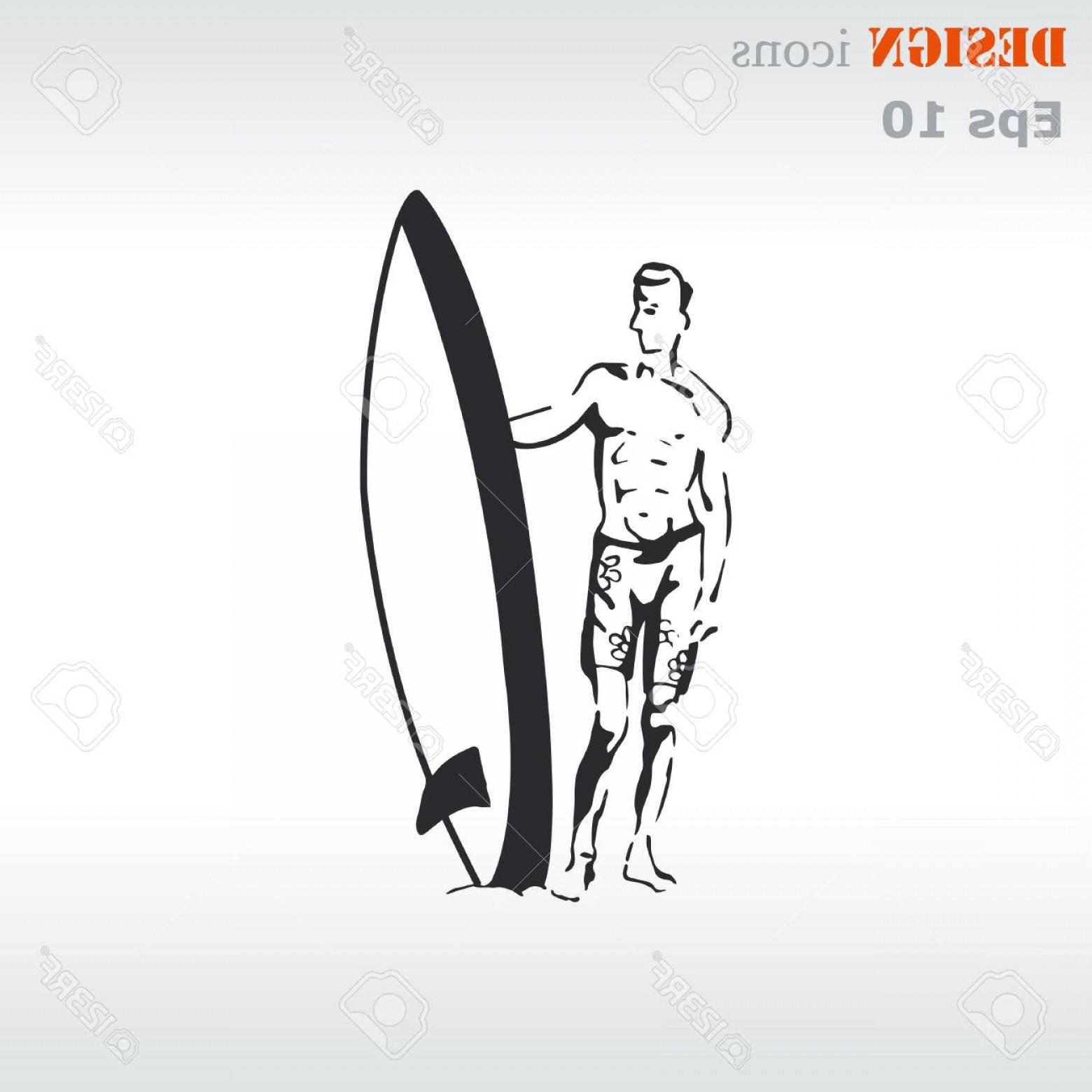 1560x1560 surfboard vector drawing arenawp - Surfboard Cartoon Drawing