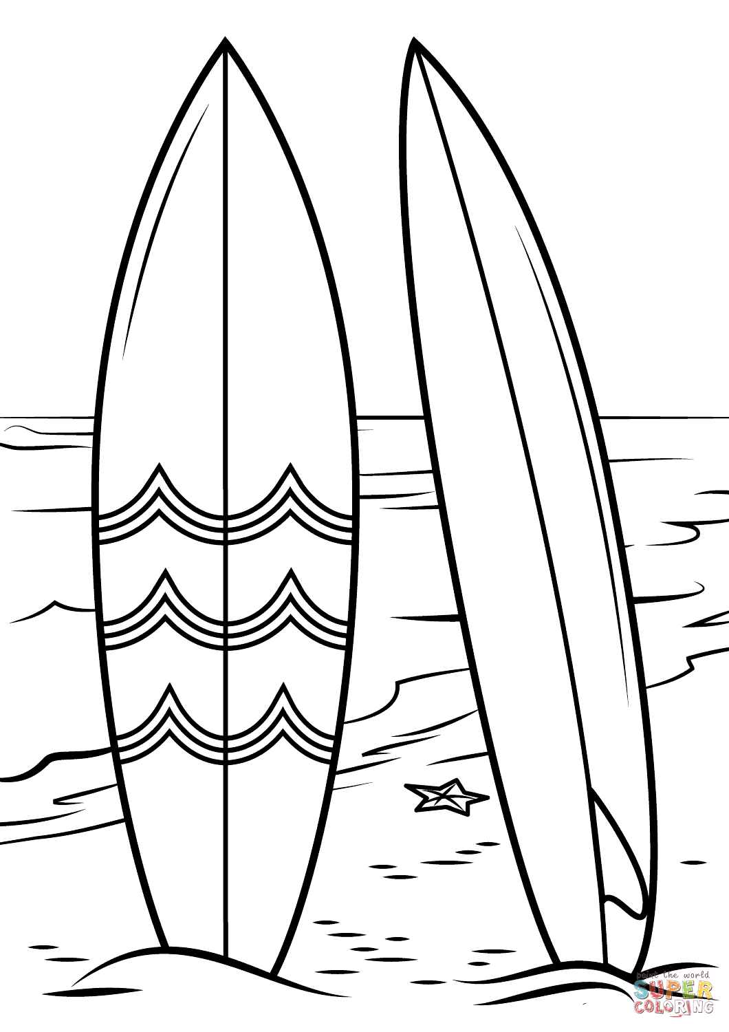 Best Coloring Pages Site: Fred Ride The Surfboard Coloring Pages For