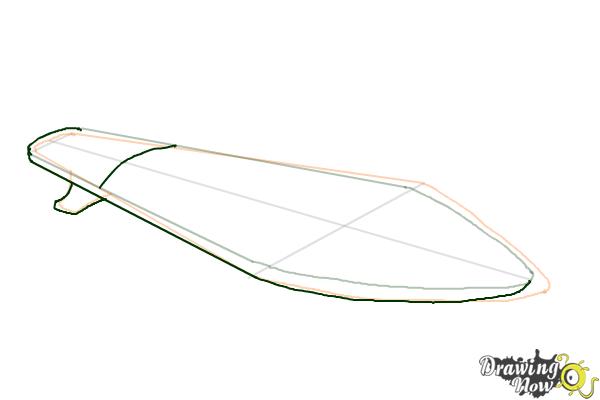 600x400 how to draw a surfboard - Surfboard Drawing