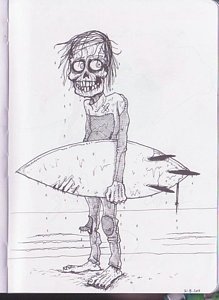 219x300 surfboard drawings fine art america - Surfboard Drawing