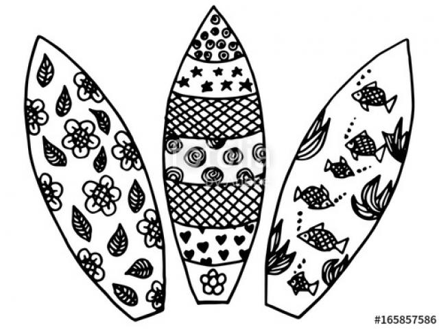 640x480 drawn surfboard - Surfboard Drawing