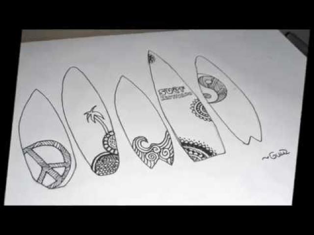 640x480 drawn surfboard free clip art stock illustrations - Surfboard Drawing
