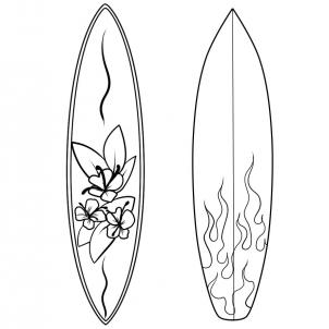 302x302 How To Draw A Surfboard, Draw Surfboards, Step - Surfboard Drawing Template