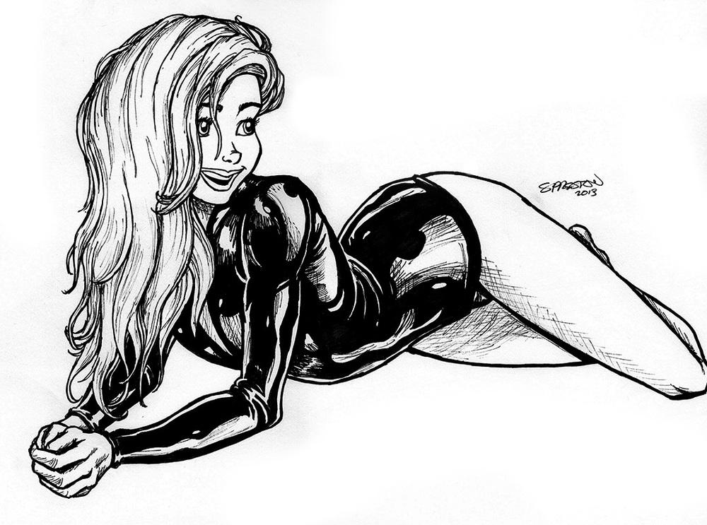 1000x743 surfer girl illustration s preston art + designs - Surfer Girl Drawing