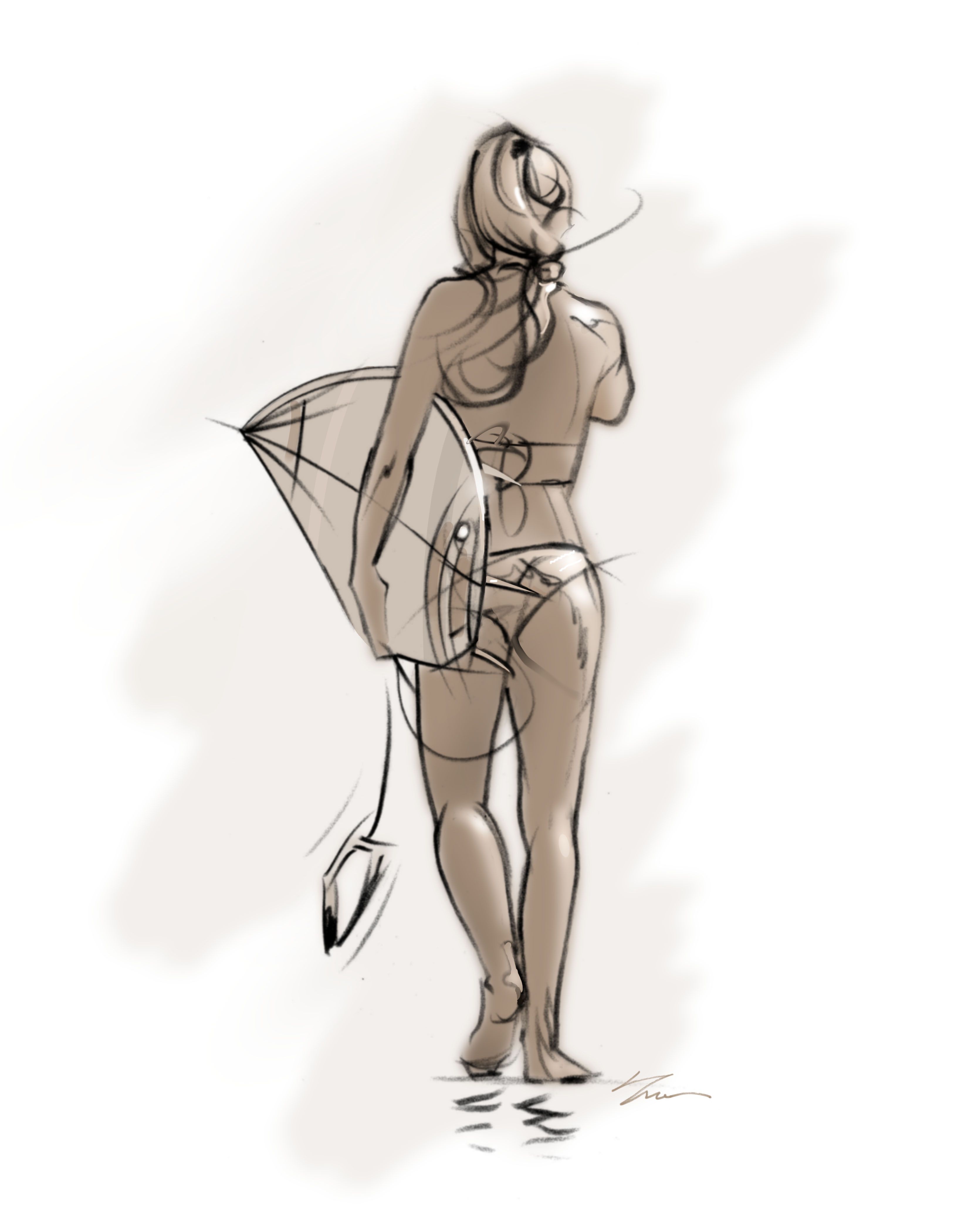 3300x4200 surfer girl quick lines add life to a drawing art yours truly - Surfer Girl Drawing