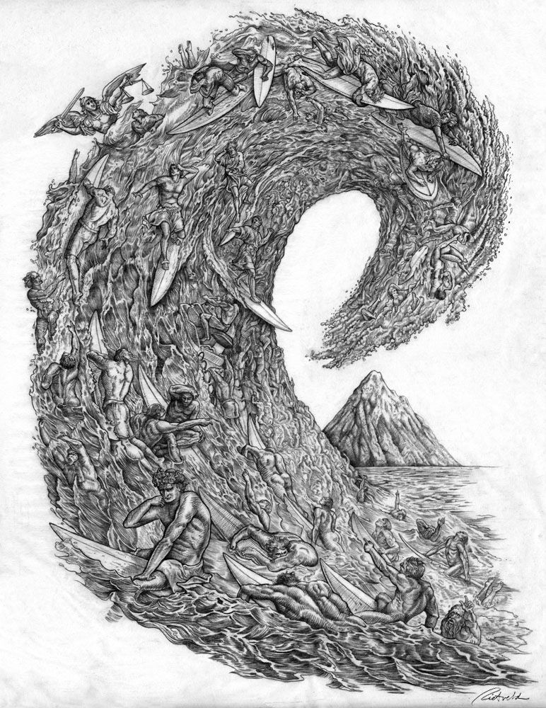772x1000 epic - Surfing Drawing