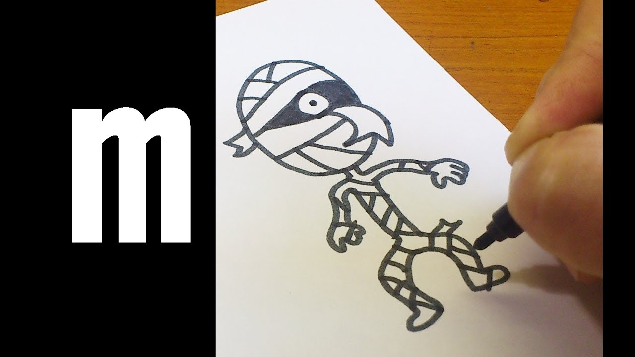 1280x720 how to draw doodle using letters m m for kids ! alphabet - Surprise Drawing