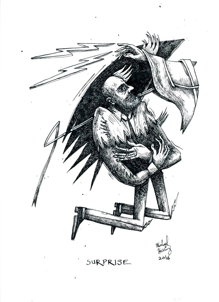 744x1024 michael herring art - Surprise Drawing