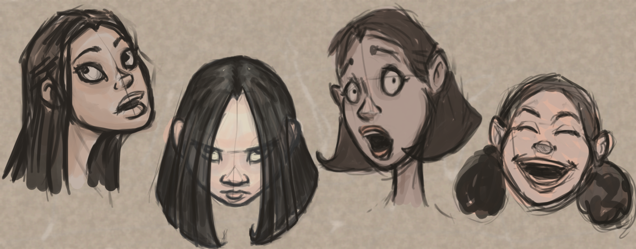 2040x800 Surprised Face Sean Gallo Designs - Surprised Face Drawing