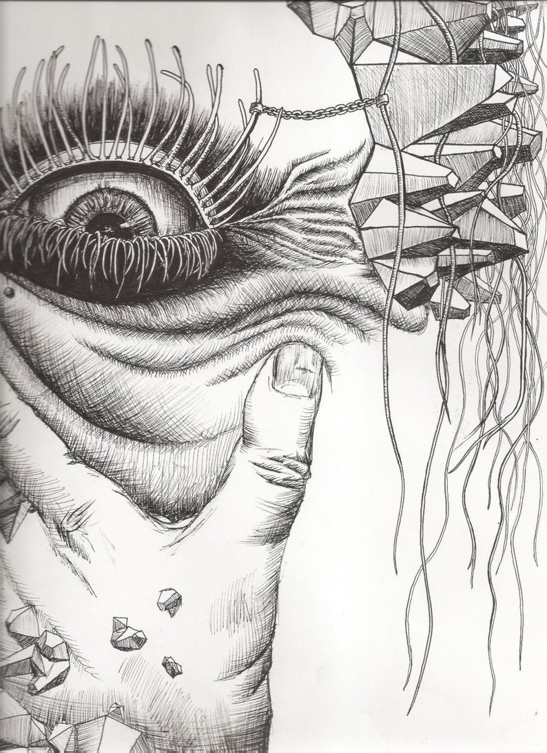 Surreal Eye Drawing at PaintingValley.com | Explore collection of ...