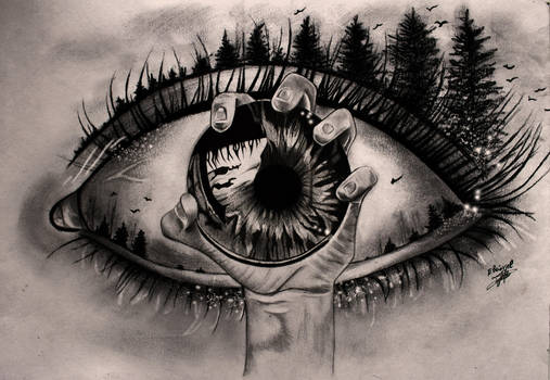 Surreal Eye Drawing at PaintingValley.com | Explore collection of ...