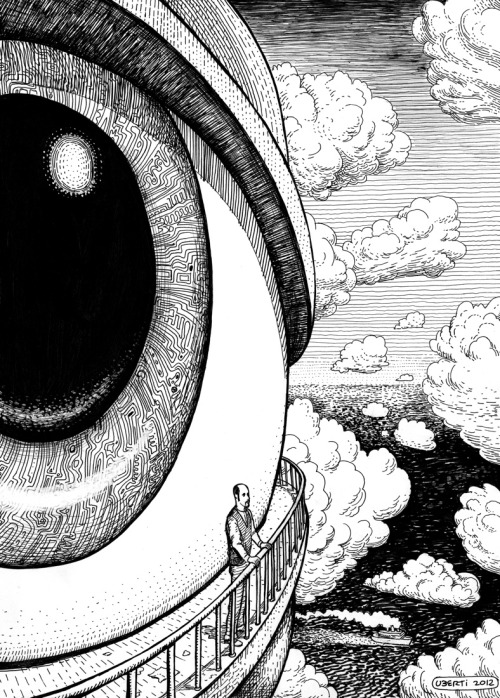 500x698 drawing art eyes painting eye psychedelic creative strange mind - Surreal Eye Drawing