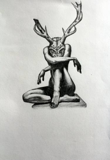 375x546 Hello, Mortals Drawing - Surrealism Drawing