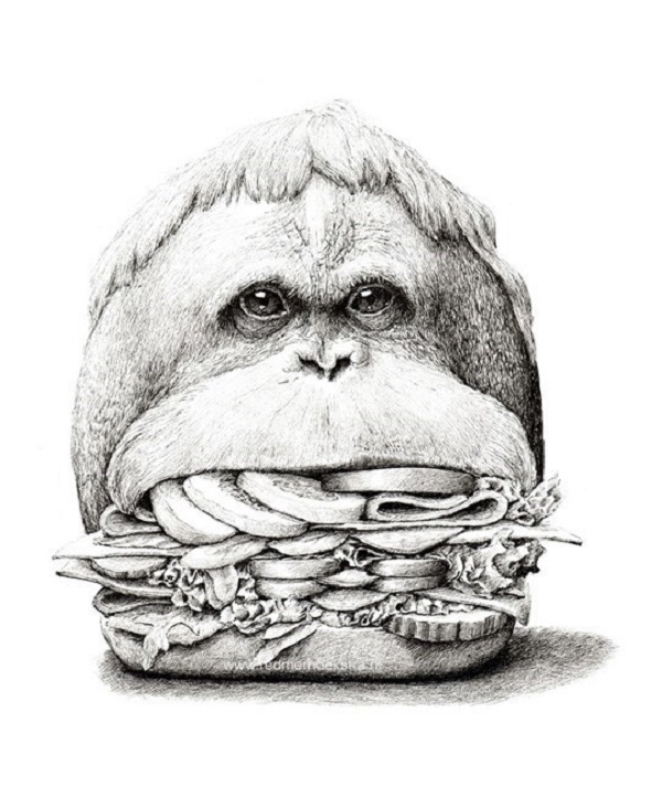 600x731 Amazing Surrealistic Animal Drawings - Surrealism Drawing