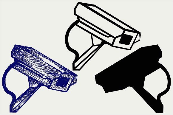 580x386 outdoor surveillance camera graphic - Surveillance Camera Drawing