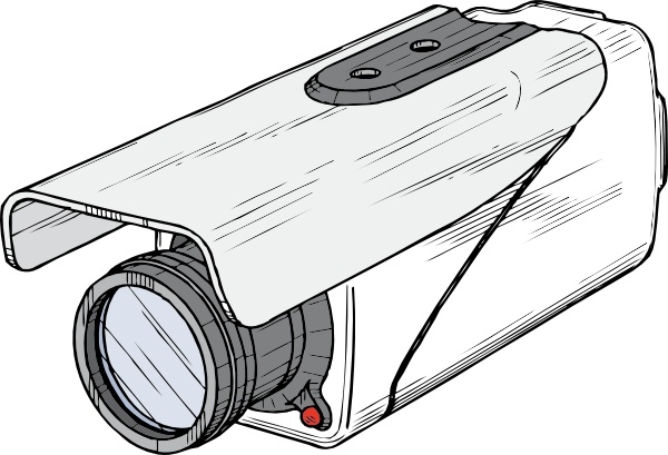 600x409 surveillance camera clip art free vector in open office drawing - Surveillance Camera Drawing