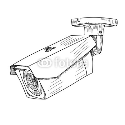 Surveillance Camera Drawing at PaintingValley.com | Explore collection ...