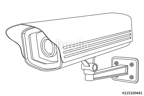 Surveillance Camera Drawing at PaintingValley.com | Explore collection ...