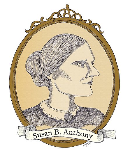 446x550 Susan B Anthony - Susan B Anthony Drawing