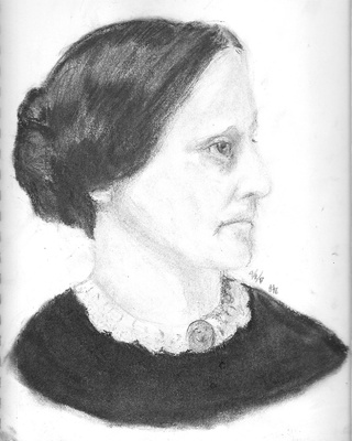 320x400 A Charcoal Drawing Of Susan B Anthony For I Did For School - Susan B Anthony Drawing