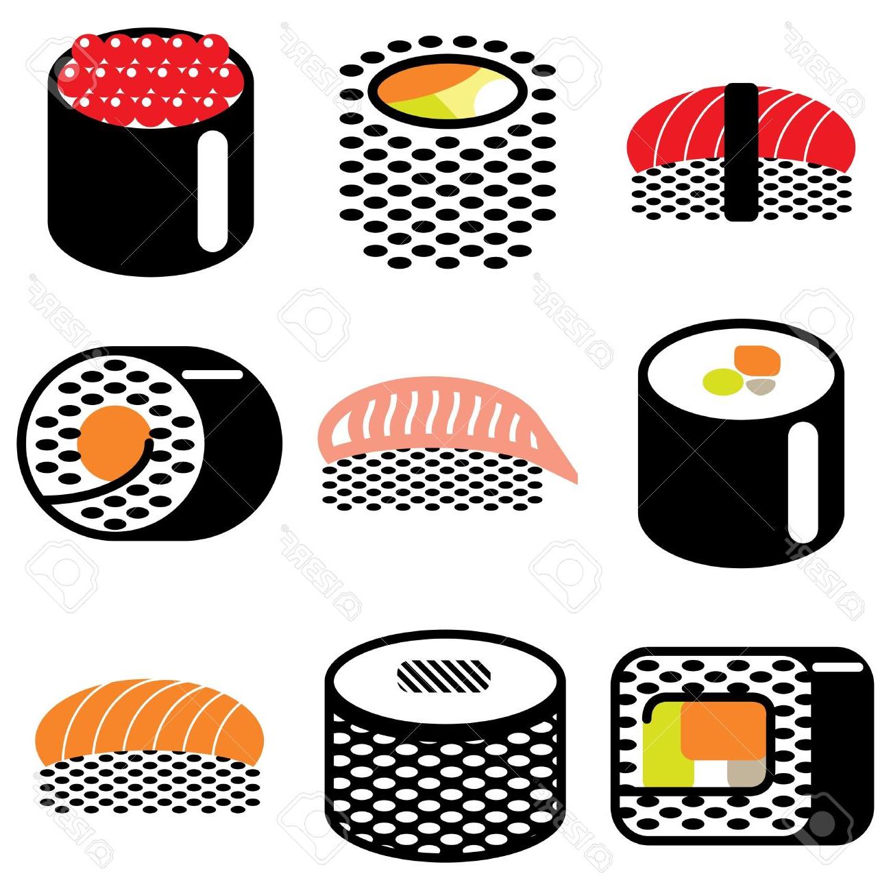 1300x1300 top sushi roll icon drawing - Sushi Drawing