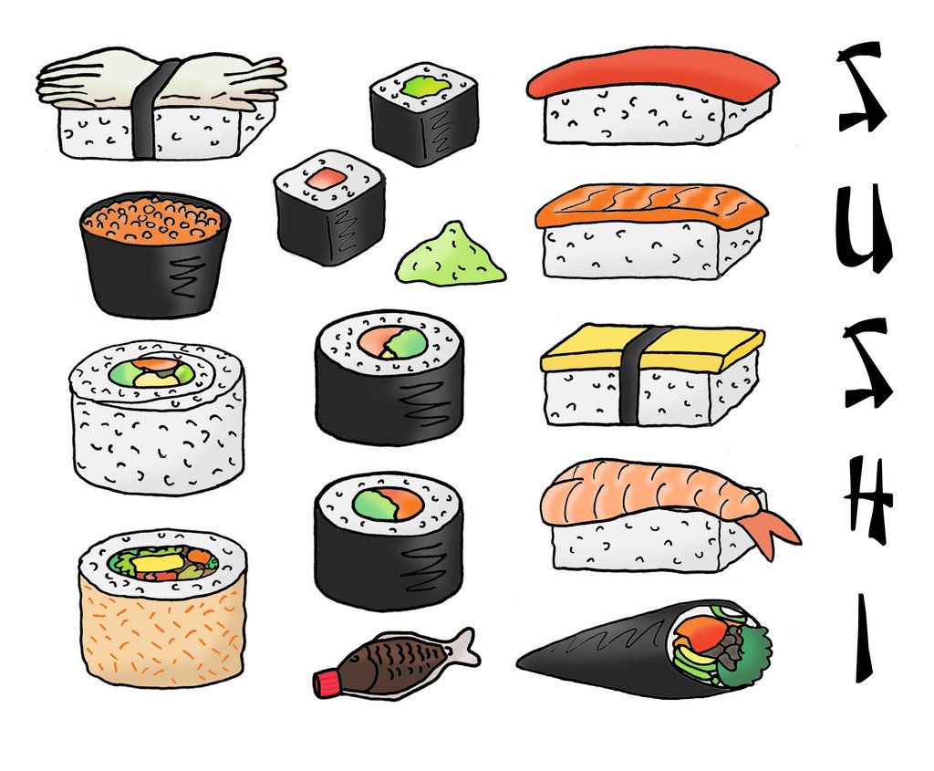 1024x845 sushi drawing - Sushi Drawing
