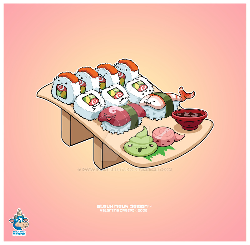800x784 Kawaii Sushi C Roll Nigiri - Sushi Roll Drawing