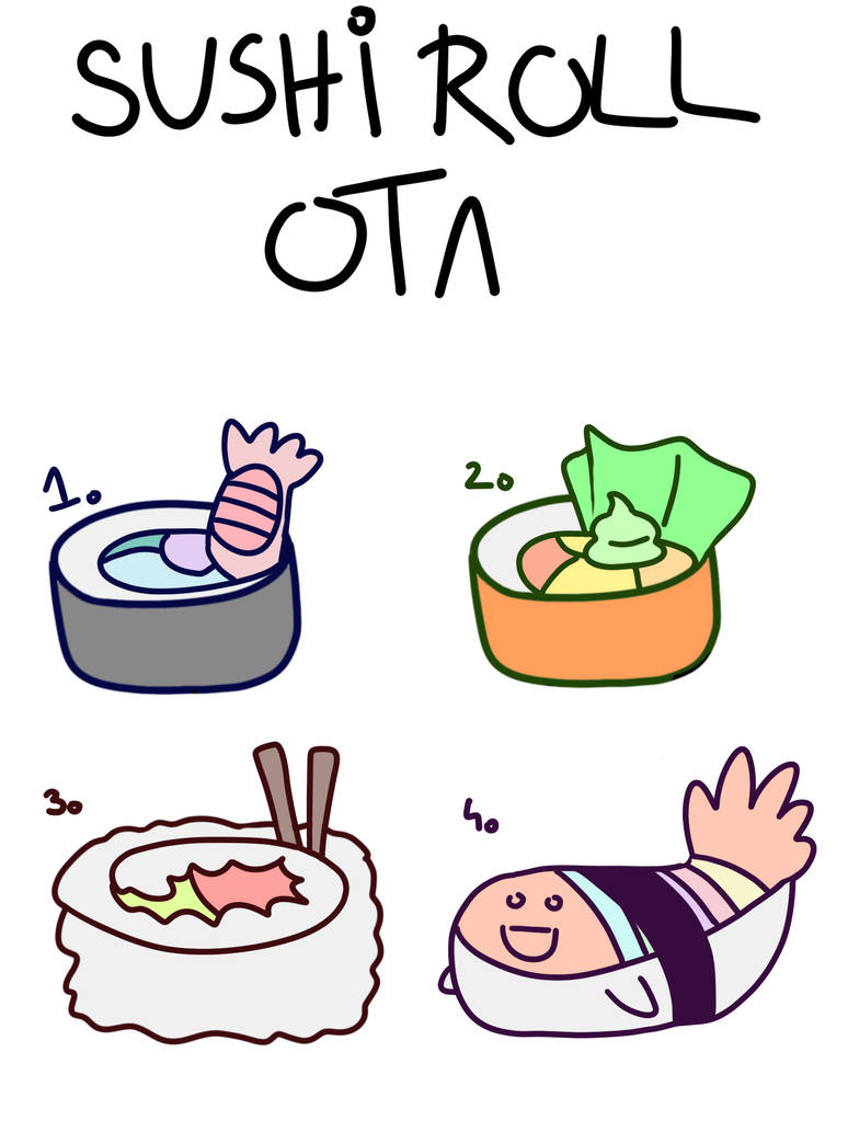 774x1033 magical sushi rolls ota - Sushi Roll Drawing